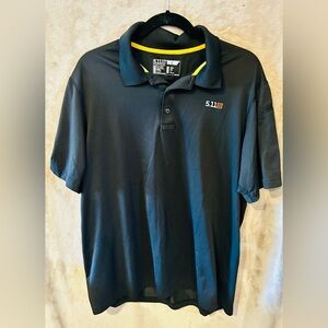 5.11 Tactical Black Polo with Yellow Accents